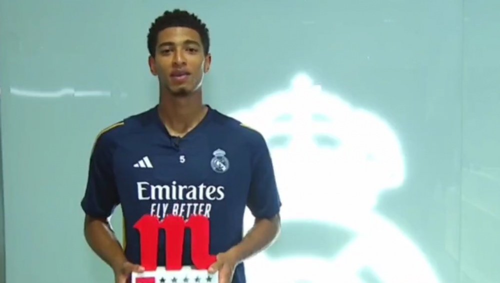 Bellingham fue nombrado mejor jugador de agosto. Captura/RealMadridTV