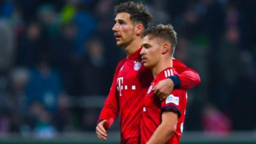 Kimmich and Goretzka show their solidarity. AFP