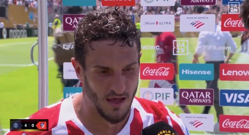 Atletico captain Koke said PSG were fair winners against his side. Screenshot/DAZN