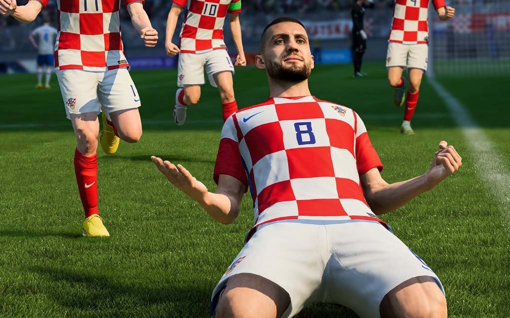 Imagen de Kovacic en FIFA 23 con la equipación oficial de Croacia. Twitter/EASPORTSFIFA
