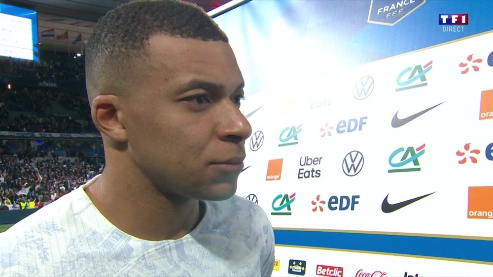 Mbappé se mostró cauto pese a la victoria. Captura/TF1