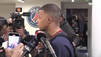Mbappe did not want to talk about his future after his side's UCL exit. Screenshot/RMCSport