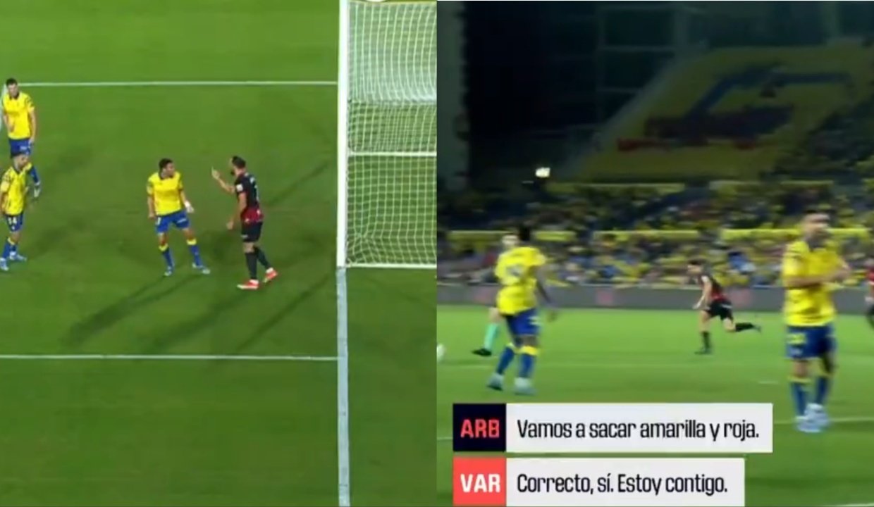 La explicación del VAR a la roja a Muriqi por la peineta