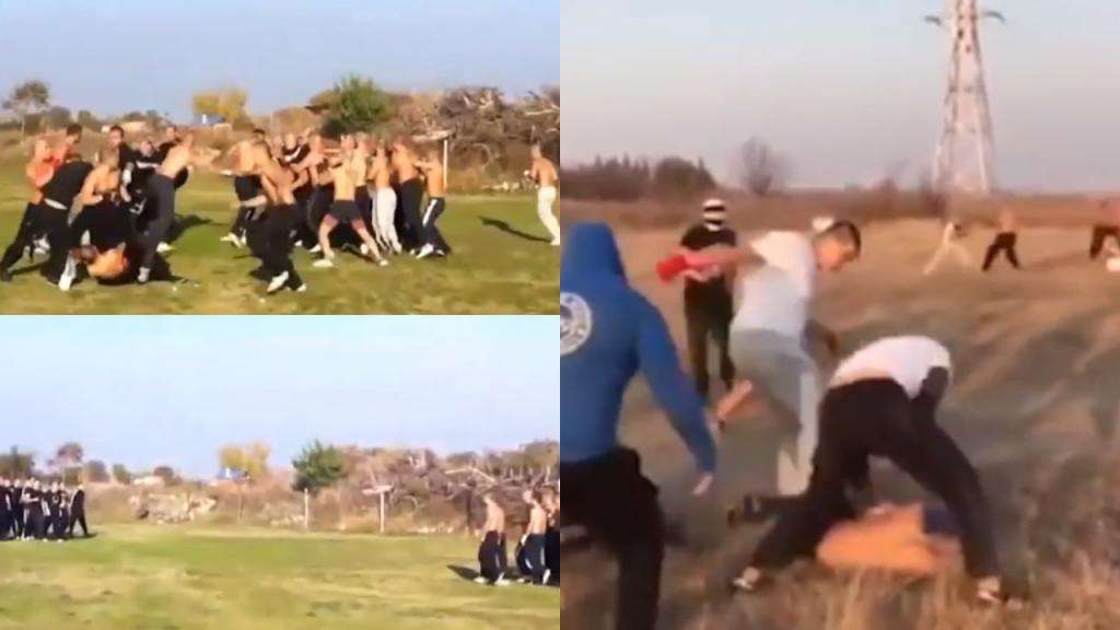 Imágenes de peleas entre la banda búlgara Lauta Army