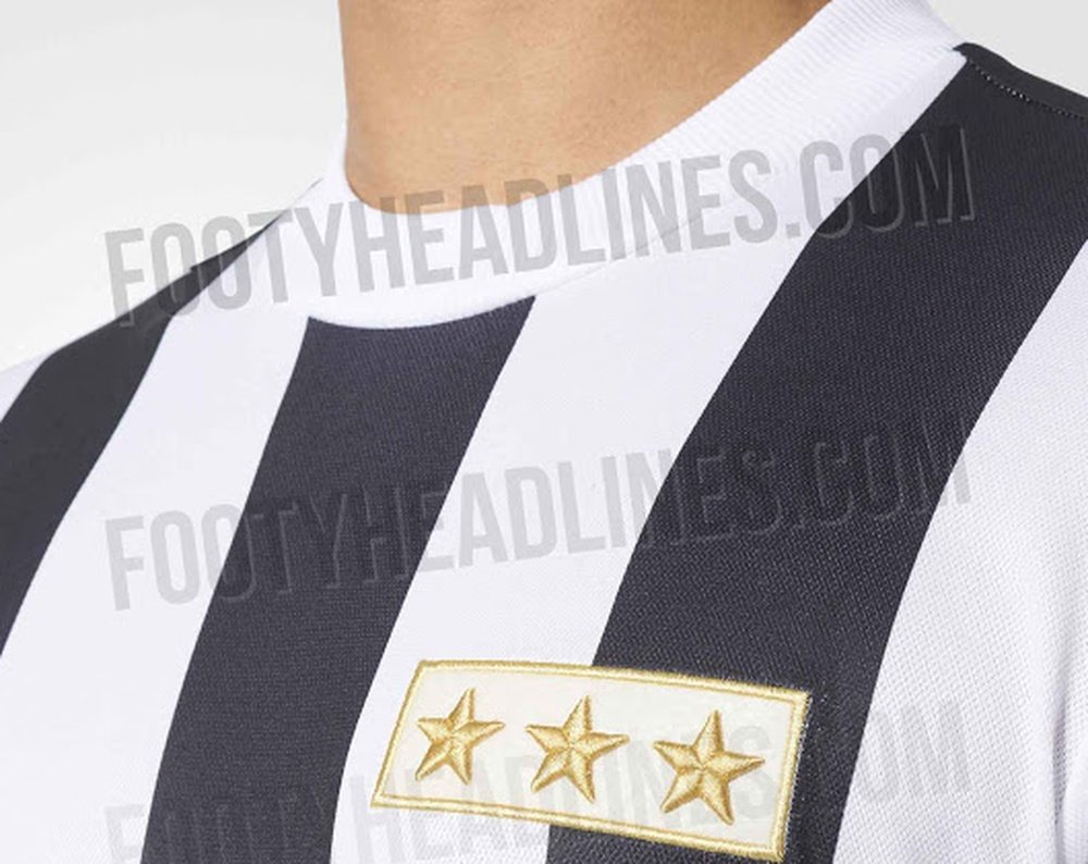 Camisa retro da Juventus. 'FootyHeadlines'