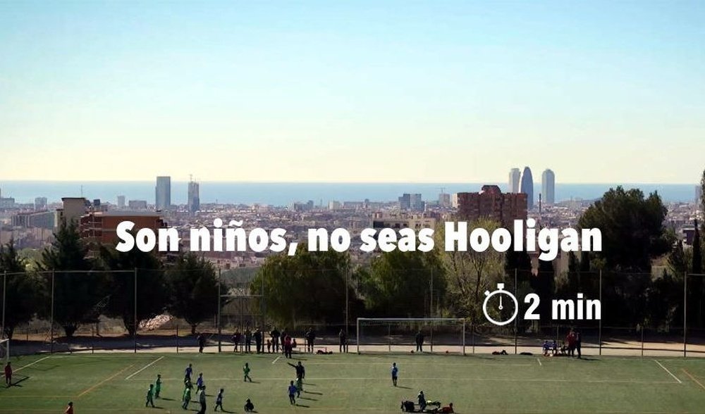Imagen de la campaña 'No seas Hooligan', realizada por 'www.sportmagister.com', un proyecto de la 'Fundació Brafa'. FundacióBrafa