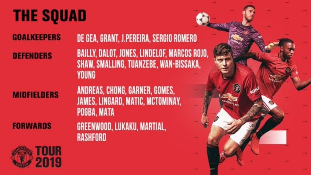 Pogba, convoqué pour la tournée de Manchester United. Twitter/ManUtd