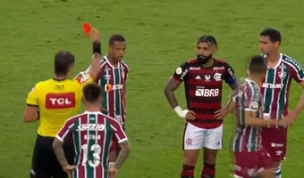 Quattro espulsioni durante Flamengo-Fluminense. Captura/SporTV