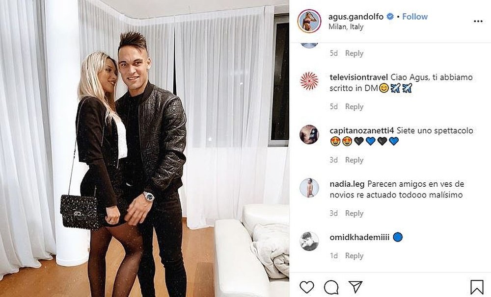 Lautaro conheceu seu amor graças a Wanda. Instagram/agus.gandolfo