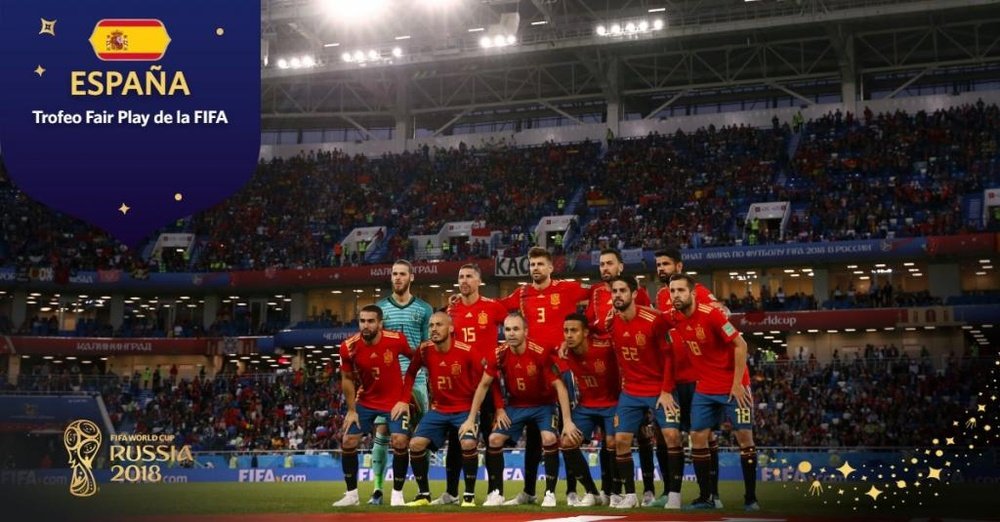 España al menos ganó algo. Twitter/fifaworldcup_es