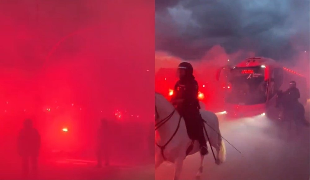 L'accoglienza da brividi dei tifosi colchoneros all'Atletico prima del derby. carrusel/marqoss