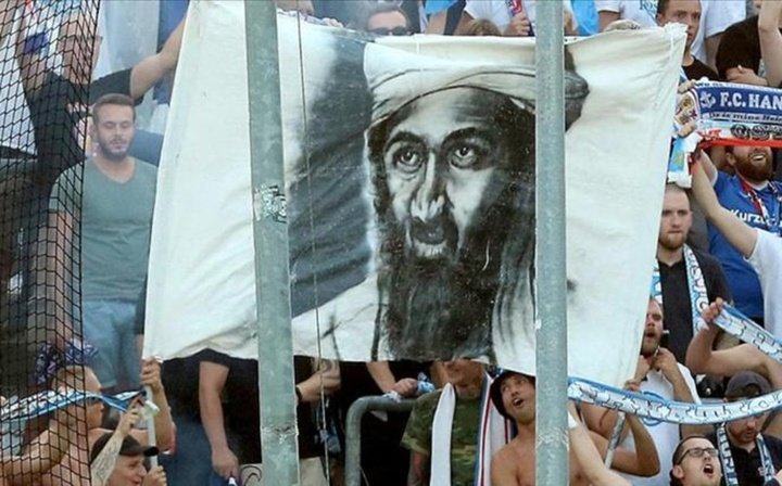 La afición xenófoba del Hansa Rostock la vuelve a liar con una pancarta de apoyo a Bin Laden