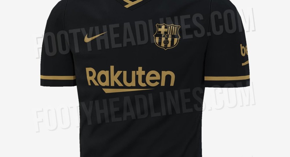 Así sería la camiseta visitante del Barça 2021-21. FootyHeadlines