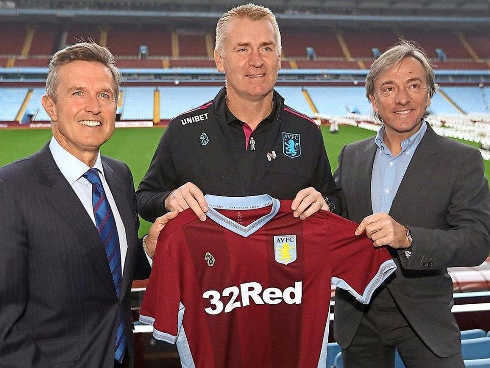 Dean Smith is the new Aston Villa manager. Twitter/AstonVilla