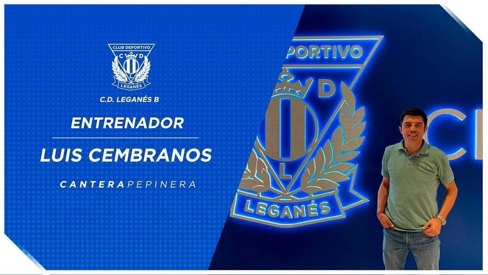 Luis Cembranos, nuevo entrenador del filial del Leganés. Twitter/CDLeganés