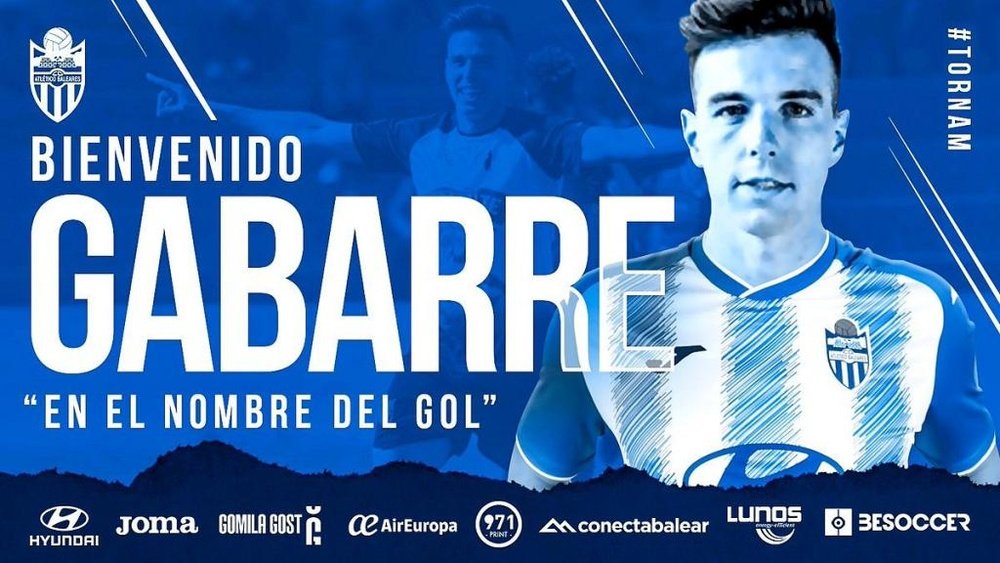 Gabarre, un nuevo goleador para el Atlético Baleares. Twitter/Atleticbalears