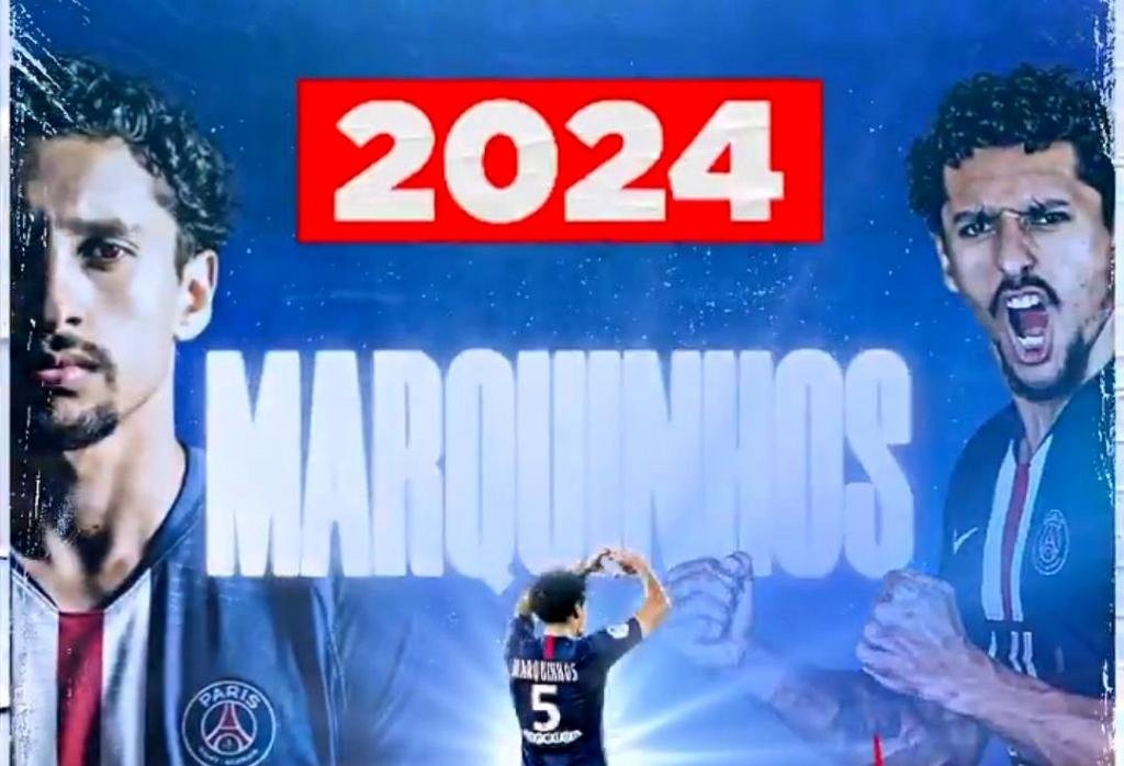 Marquinhos, renewed until 2023. Twitter/PSG_inside