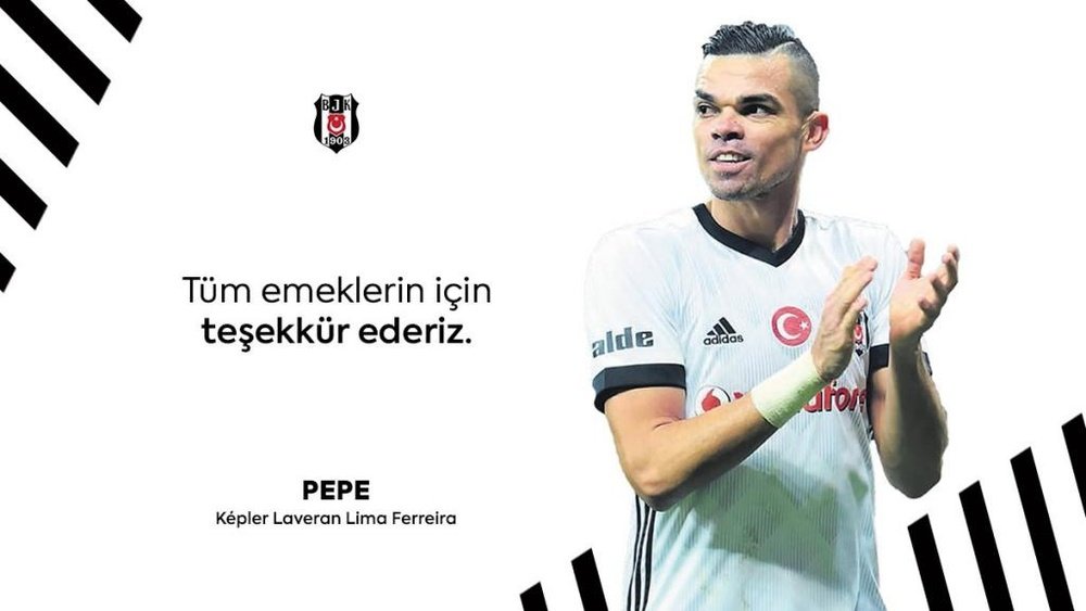 51 partidos después, Pepe se marcha. Besiktas