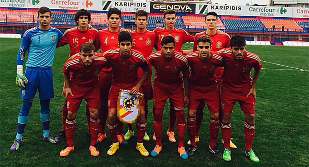 Imagen de la Selección Española Sub 19 en el Torneo de la UEFA. SeFútbol