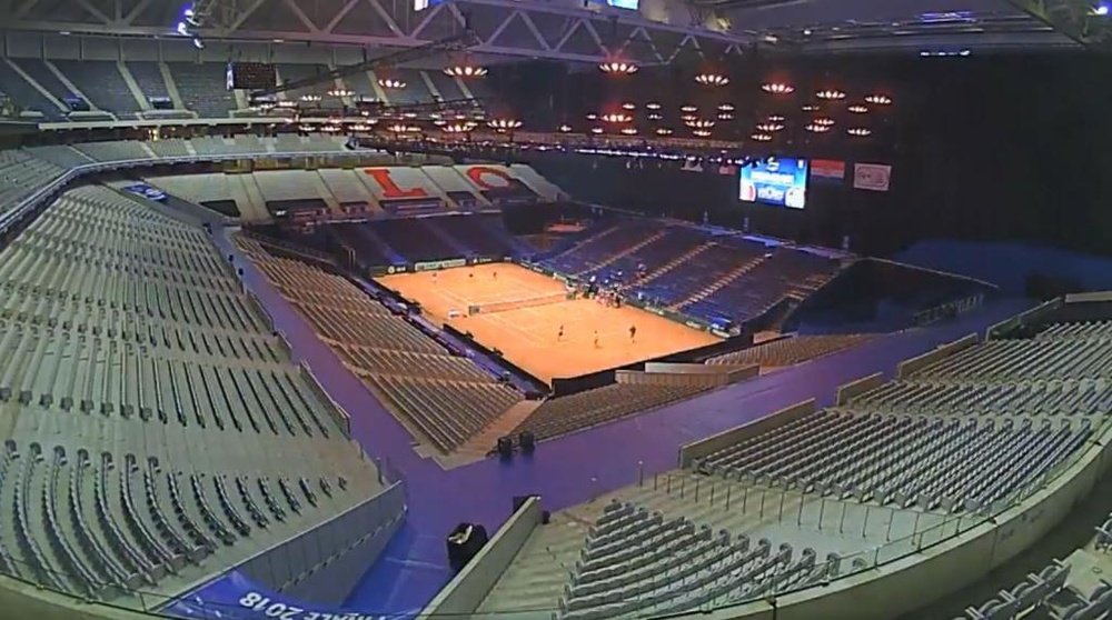 La Copa Davis se disputa en este estadio. FFTennis