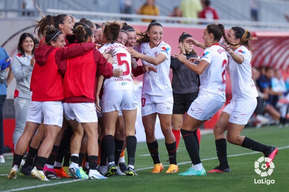 Imagen de la victoria del Sevilla Femenino ante el Valencia Femenino por 2-0. LaLiga