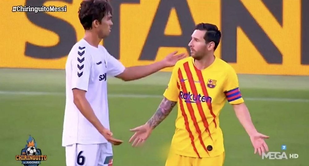 Leo Messi était titulaire lors du match amical. Captura/ElChiringuitoTV