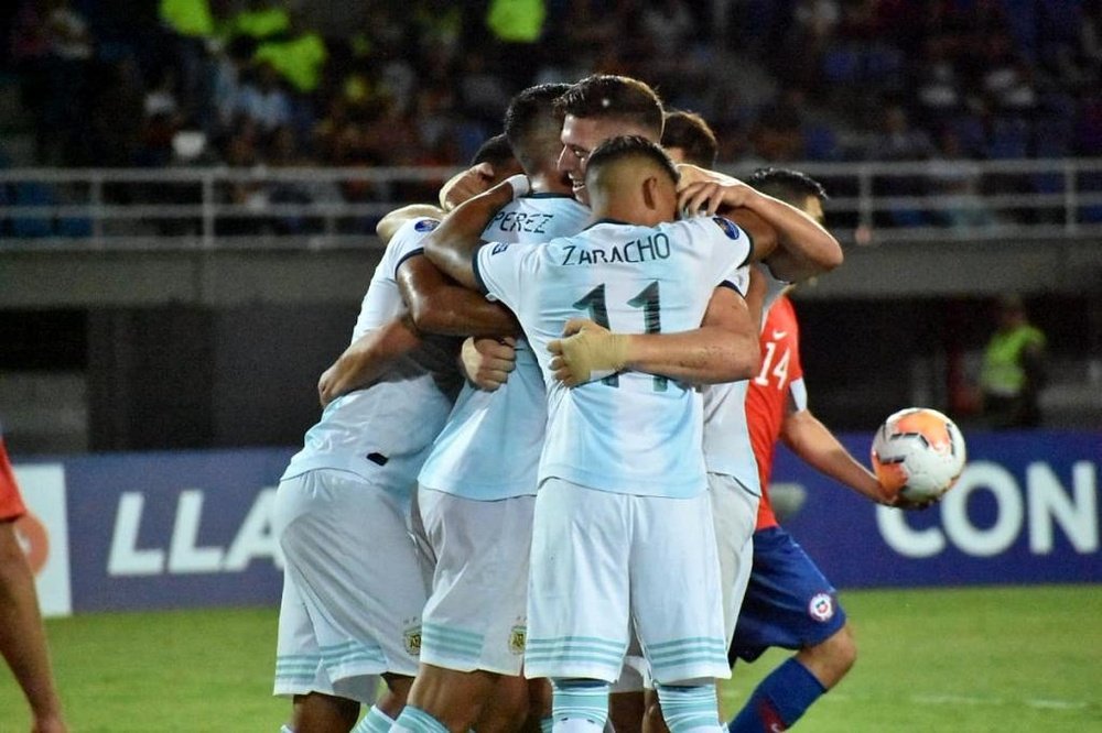 Argentina tumba a la rocosa Selección Chilena. Twitter/Argentina