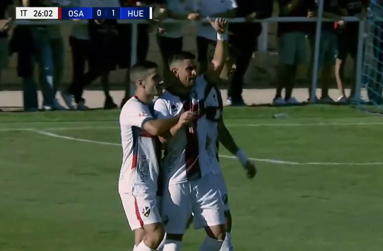 El Huesca venció por 0-2 a Osasuna. Youtube/Osasuna