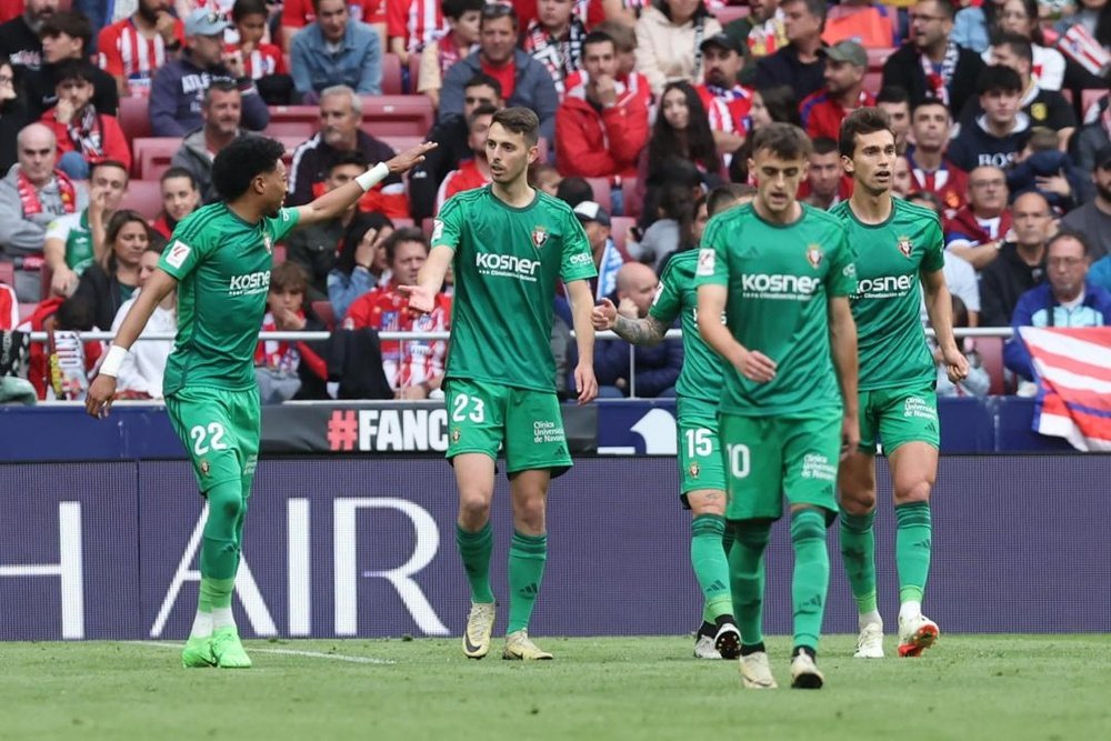 Osasuna venció por 1-4 al Atlético. EFE