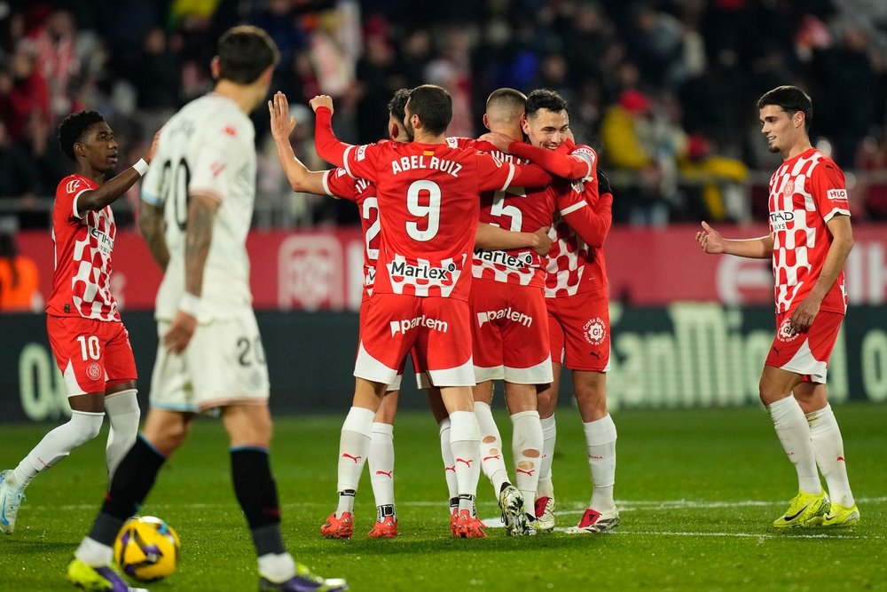 El Girona venció por 3-0 al Valladolid. EFE
