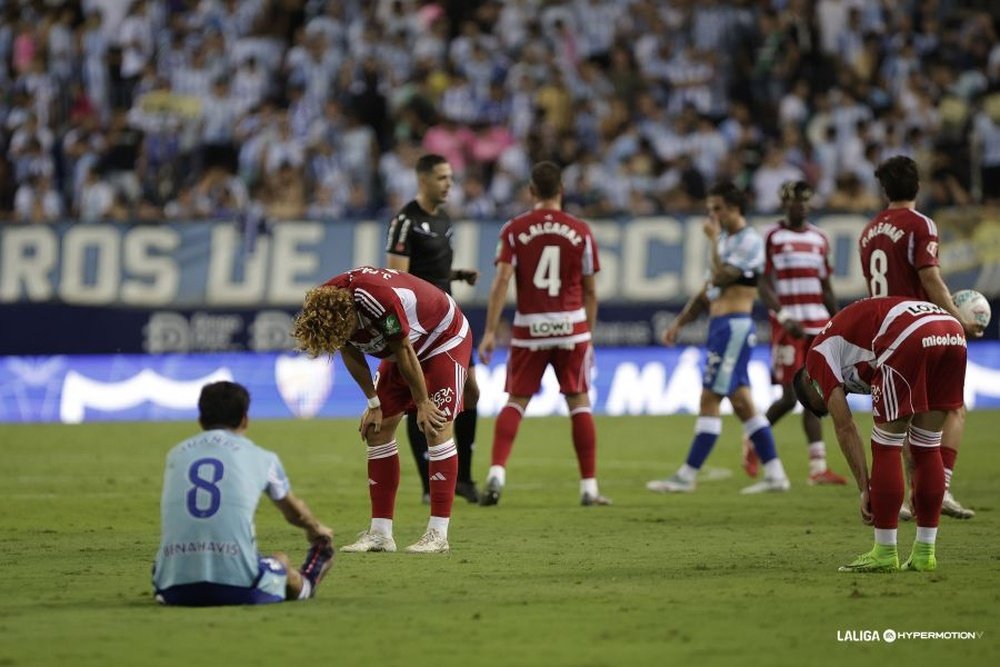 Málaga y Granada empataron a dos. LaLiga