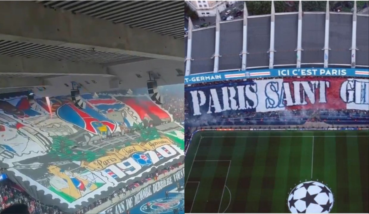 Le tifo coloré et motivant des supporters du PSG