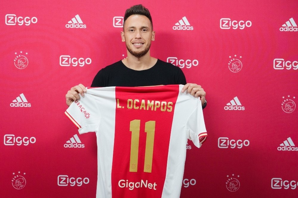 Imagen de Lucas Ocampos, presentado como nuevo jugador del Ajax. AFCAjax