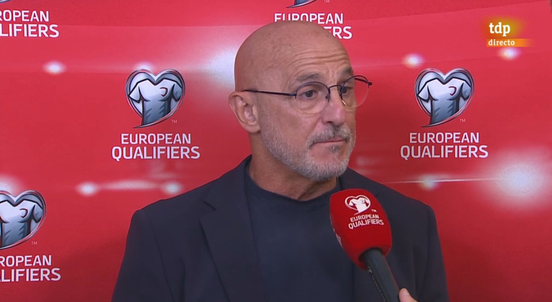 De la Fuente alabó la labor de los jugadores ante Turquía. Captura/RTVE