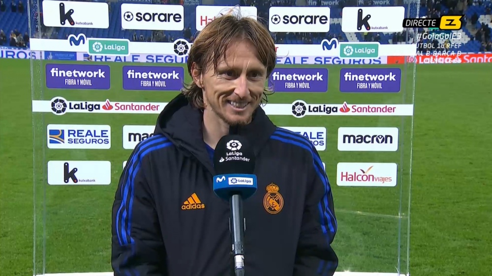 Modric analizó la victoria ante la Real Sociedad. Captura/Esport3
