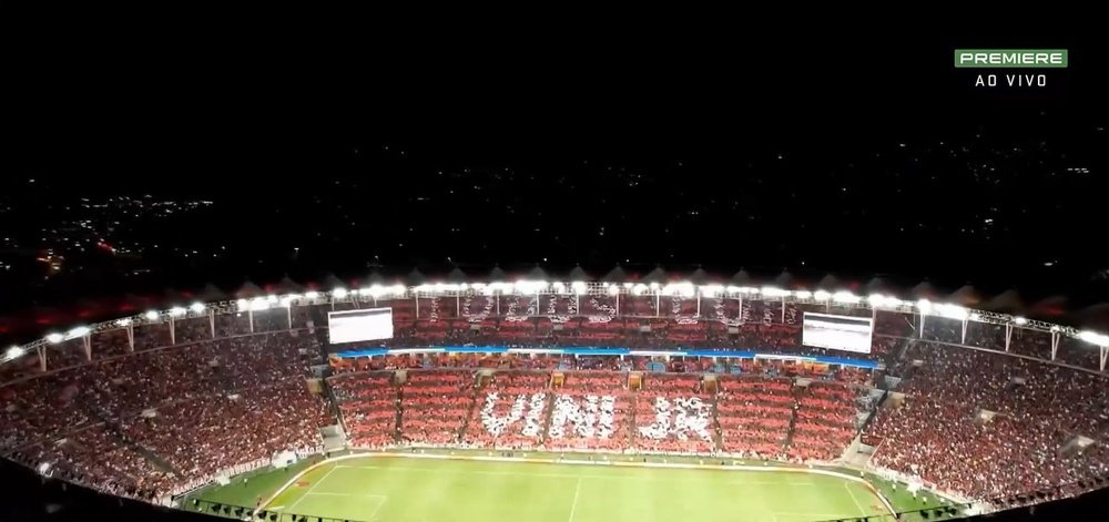Flamengo fans paid tribute to Vinicius. Screenshot/GE