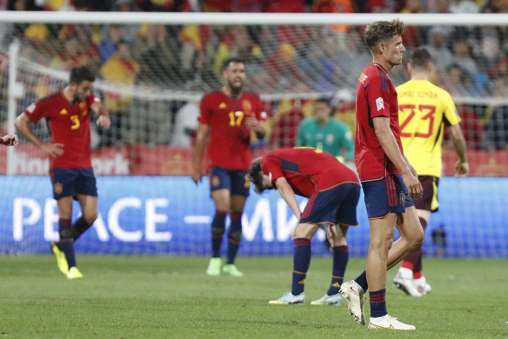 España no jugó un buen partido y cayó ante Suiza. EFE