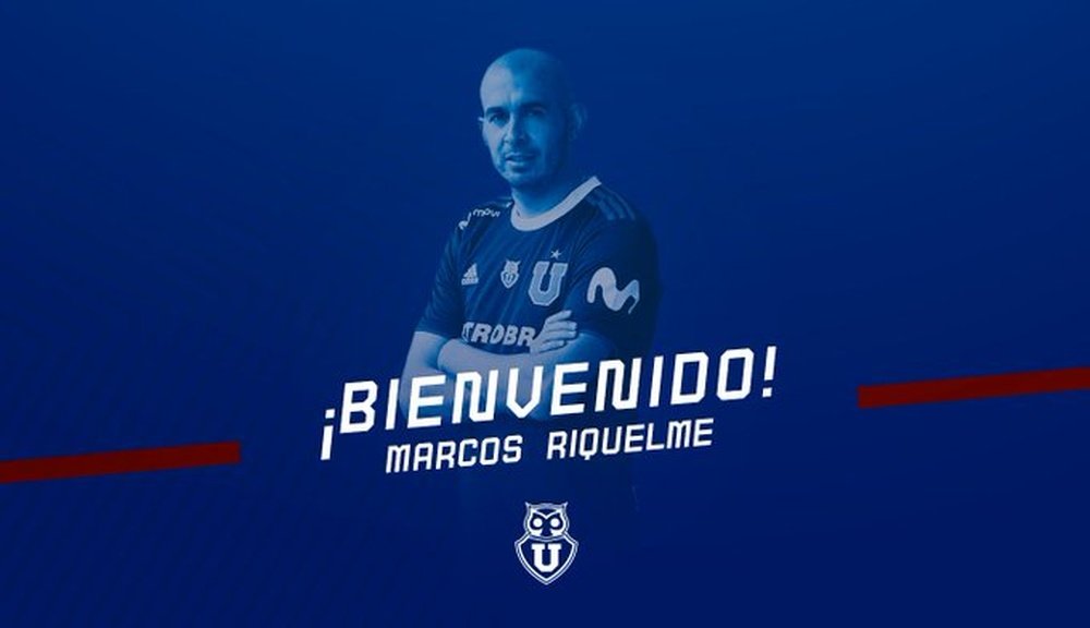 Marcos Riquelme, nuevo jugador de Universidad de Chile. Twitter/udechile