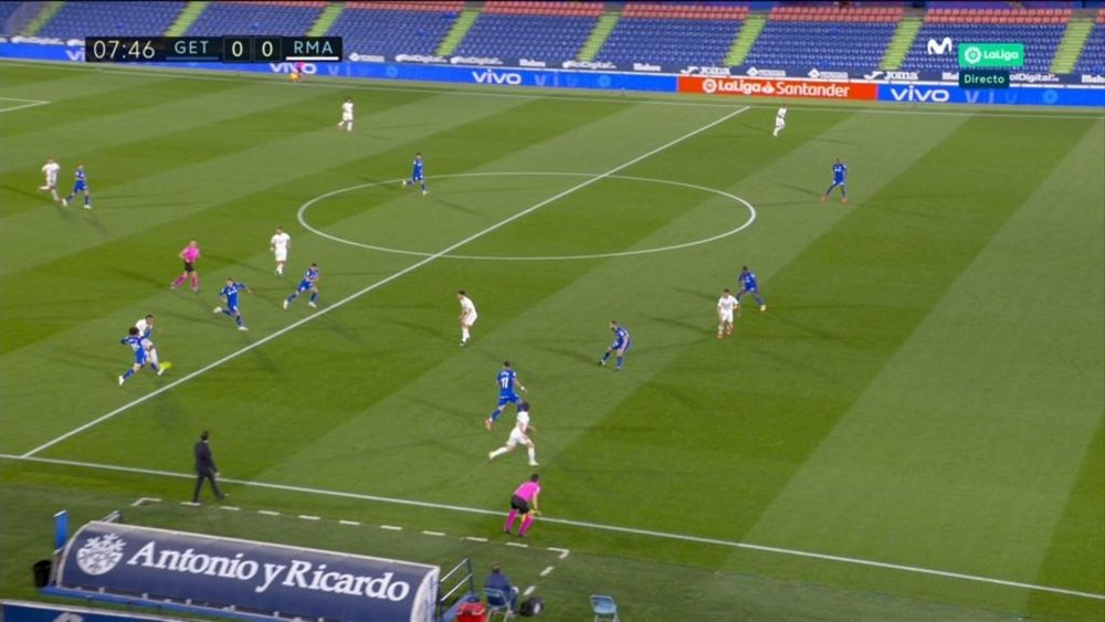Mariano's goal was disallowed for offside. Screenshot/MovistarLaLiga