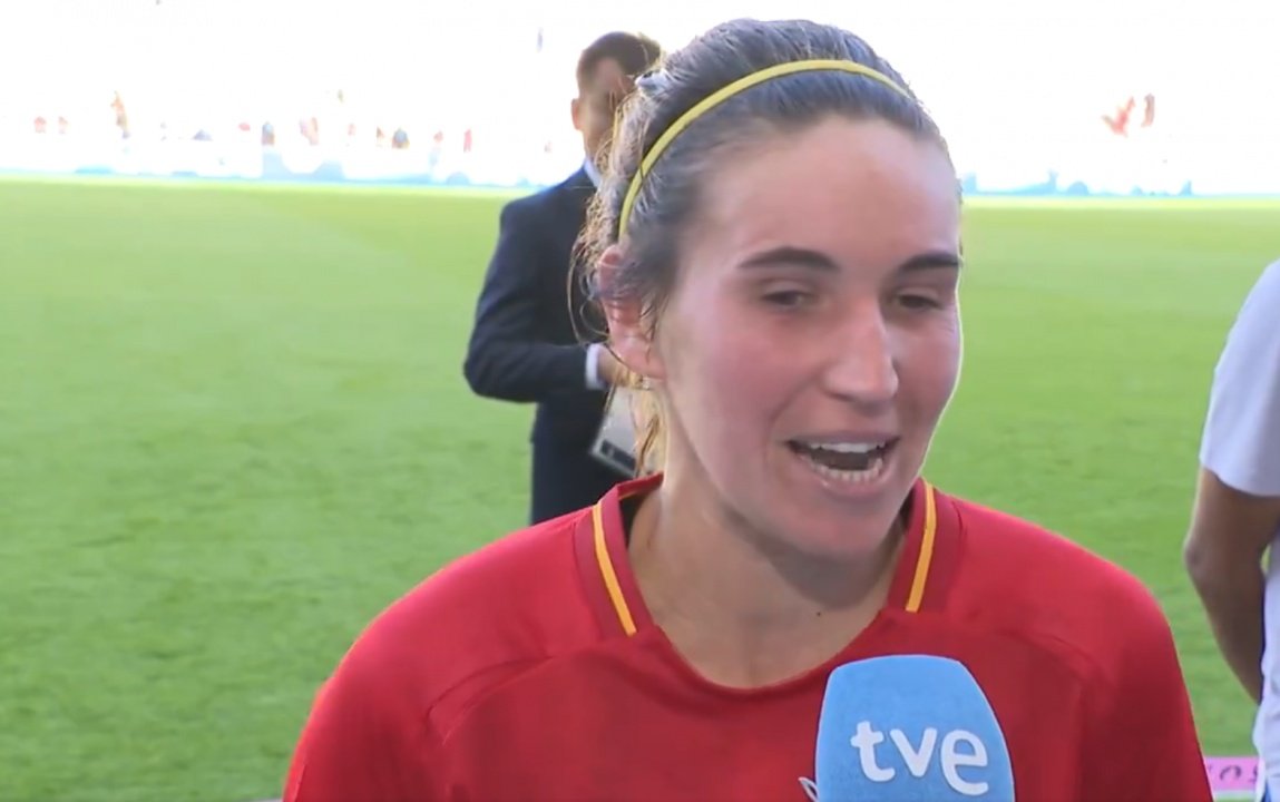 Mariona habló tras la victoria frente a Japón. Captura/La1