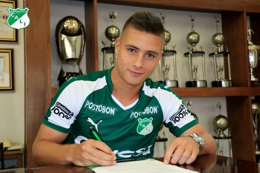 Deportivo Cali firma a Mateo Puerta. Twitter/AsoDeporCali