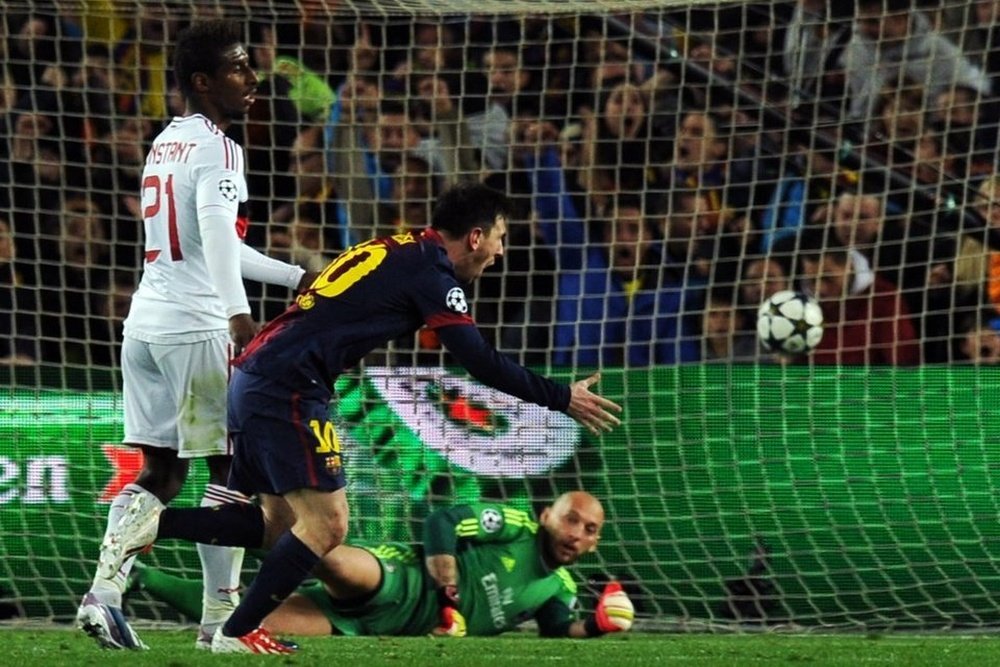 Leo Messi célébrant un but, un événement qui se produit souvent. AFP