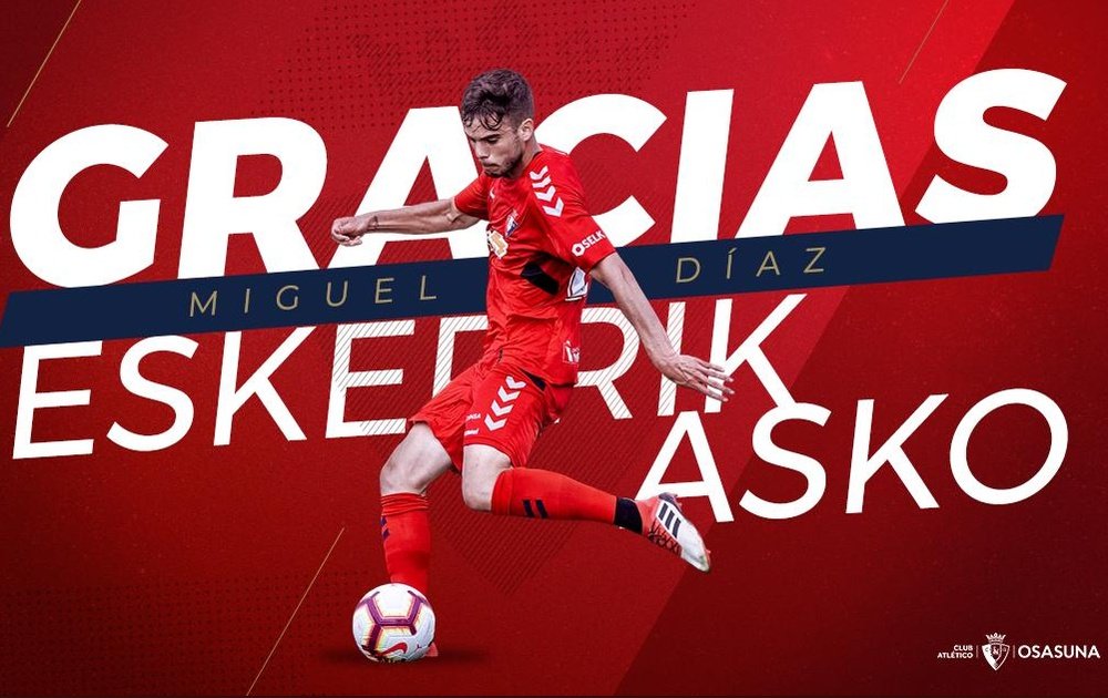 Miguel Díaz no seguirá en Osasuna. CAOsasuna
