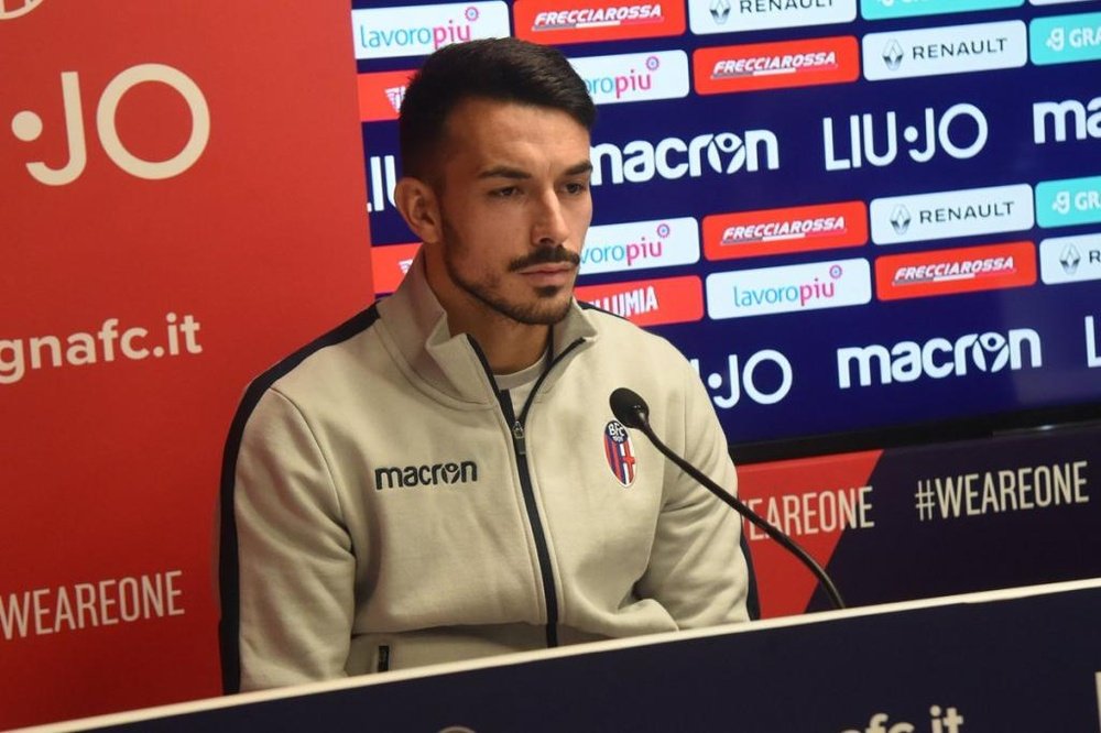 El italiano habló como nuevo jugador del Bologna. Twitter/BolognaFC1909en