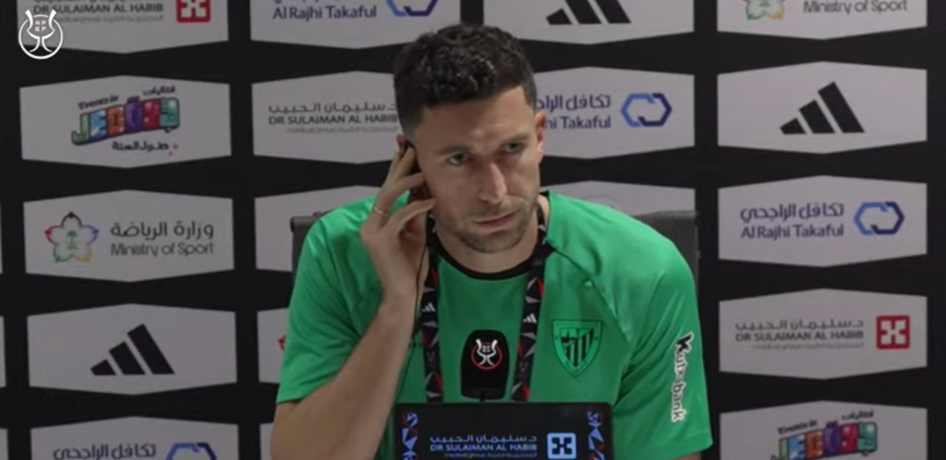 De Marcos hailed Yamal's potential before facing Barca in the Spanish Super Cup. Screenshot/RFEF