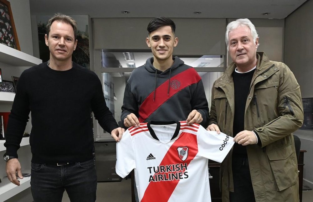 Pablo Solari refuerza el ataque de River. Twitter/RiverPlate