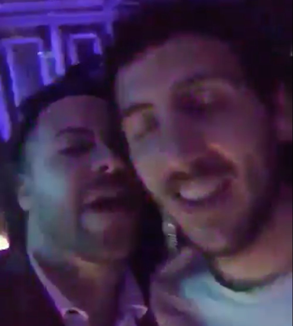 Imagen de Parejo en el video que se ha filtrado sobre su borrachera. Twitter