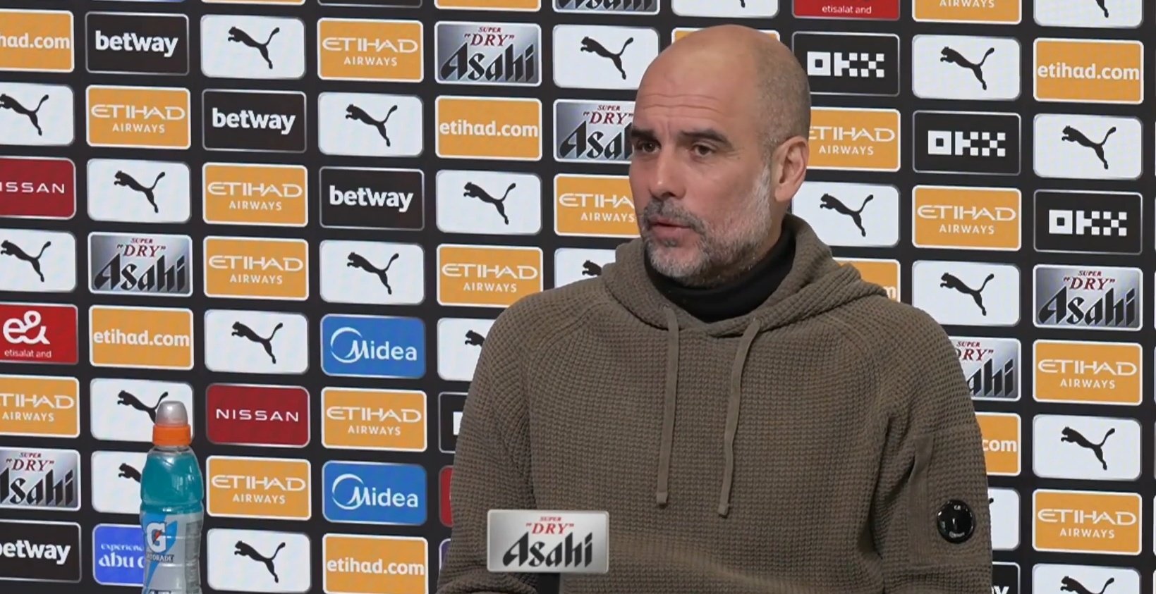 Guardiola analizó la situación del Manchester City. Captura/Manchester City