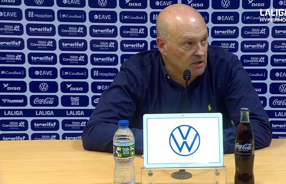 Pepe Mel, molesto con la actuación del árbitro. Captura/LaLiga