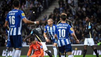 El Oporto le endosó siete goles al Portimonense. AFP